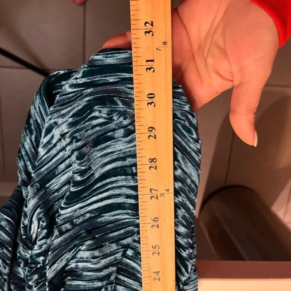 NBD Illusion Women's Teal Blue Shoulder Pad Wrap Velvet Mini Dress Size Xl - Picture 10 of 10